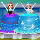 Làm bánh sinh nhật Elsa và Anna