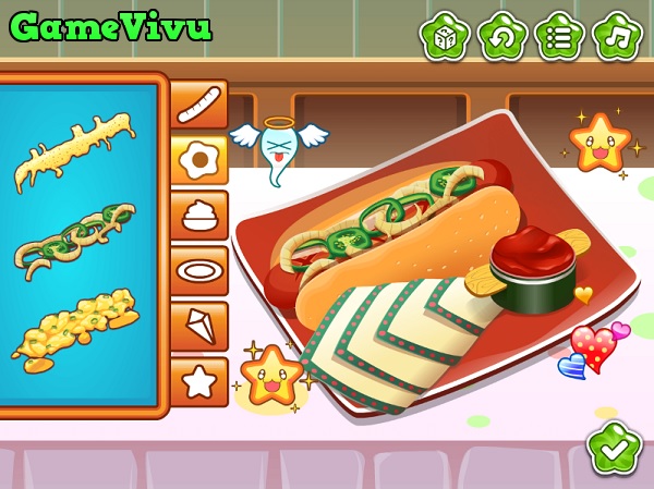 game Bánh mì kẹp xúc xích hảo hạng yummy hotdog
